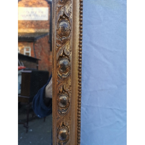 114 - A 19th century giltwood and marble console table and mirror, the table with shaped white marble top,... 