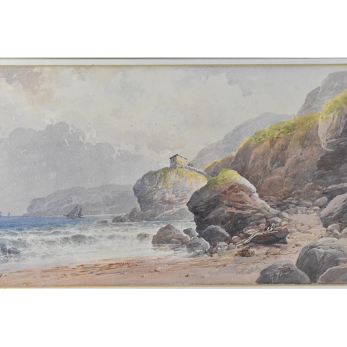 281 - British School, 19th century
depicting a seascape, watercolour on paper, signed with initials and da... 