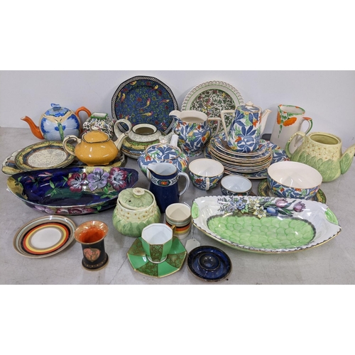 209 - Mixed 1930's decorative ceramics to include Royal Doulton Deadwood Crackle, Barber Bros Fantasy tea ... 