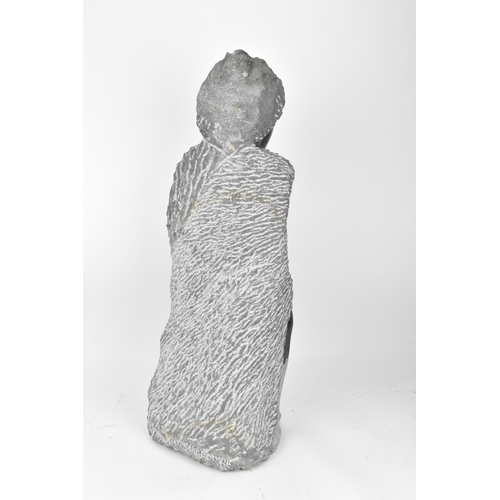 204 - Bernard Sakarombe (XX-) Zimbabwean, 
'Proud Parents', carved springstone figural sculpture, 61 cm hi... 