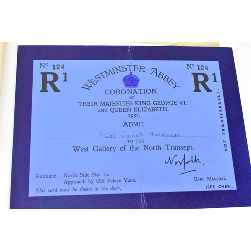 253 - Royal Interest- An invitation to the 1937 coronation of Their Majesties King George VI and Queen Eli... 