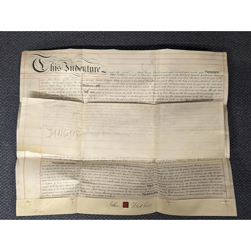 520 - A 19th century indenture, dated 1st March 1878, in relation to a building on Upper Claremont Street
... 