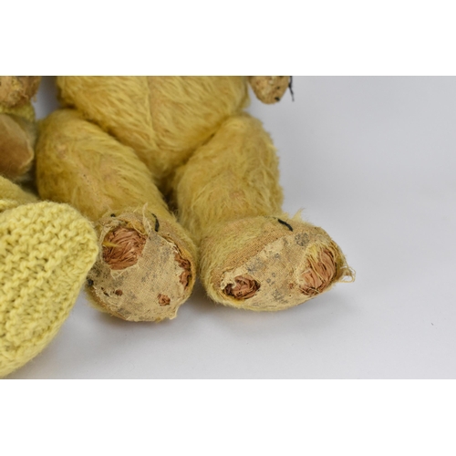 271 - A collection of vintage teddy bears, to include a blonde haired Dean's bear, a large Chiltern bear w... 