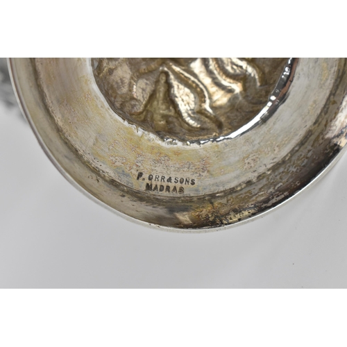 37 - An Indian colonial silver trophy goblet by Peter Orr & Sons, Madras, circa 1900s, the bowl with embo... 