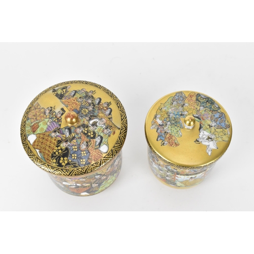 59 - A set of Japanese kutani wedding ceremonial tea cups, Meiji/Taisho period, intricately decorated wit... 