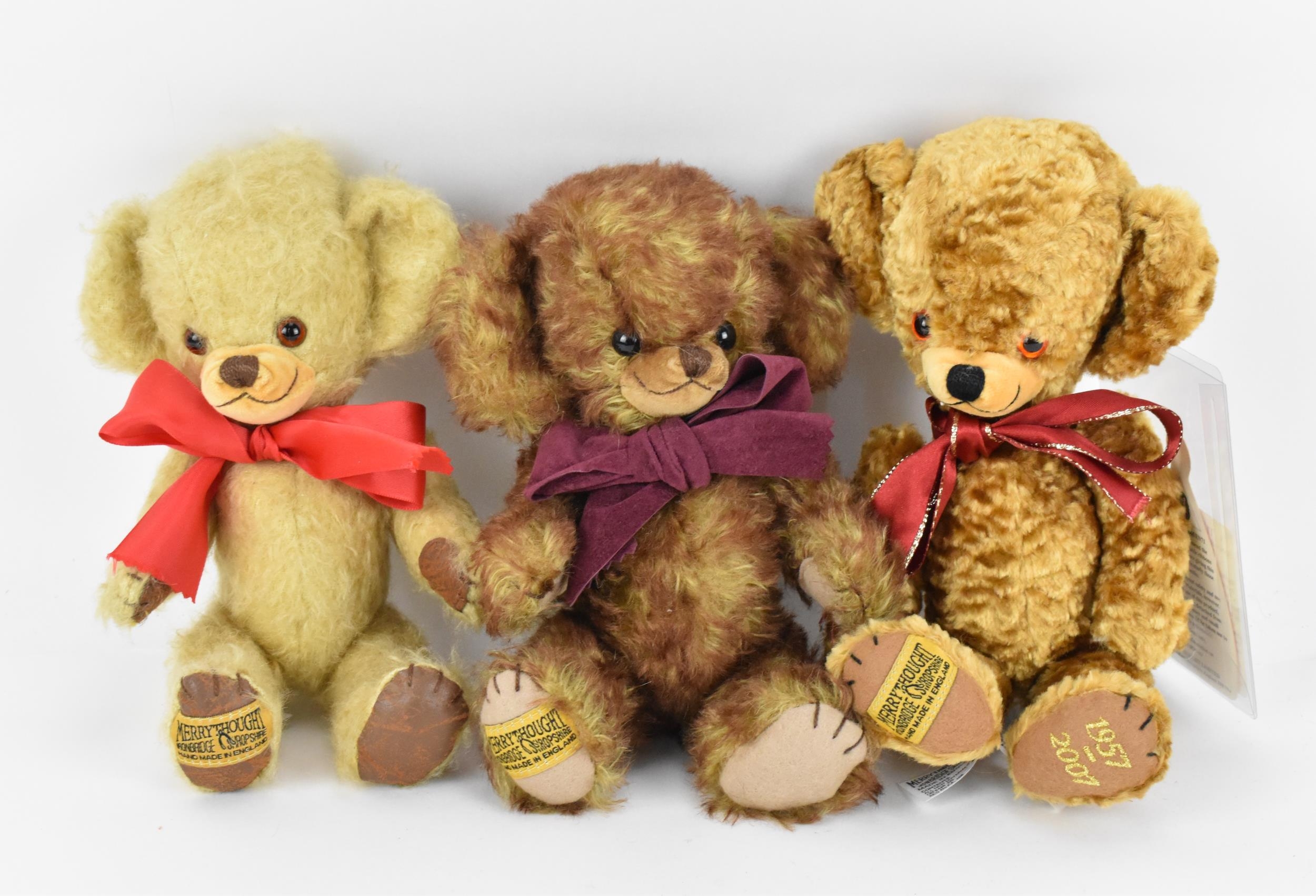 Three Merrythought 'Cheeky' teddy bears, to include a limited edition