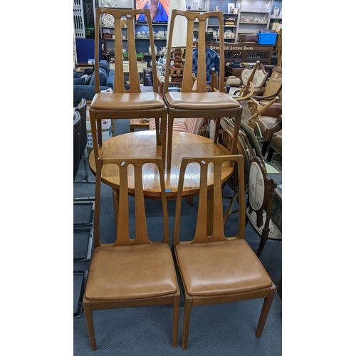 16 - A mid 20th century retro Nathan teak extending dining table 73.5cm h x 111cm w Location:A1F