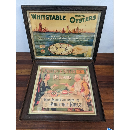 3 - **THIS LOT HAS BEEN WITHDRAWN**
Two reproduction advertising posters to include 'Whitstable Native O... 