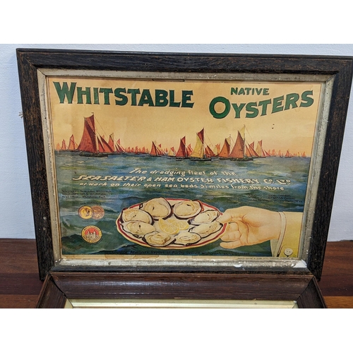 3 - **THIS LOT HAS BEEN WITHDRAWN**
Two reproduction advertising posters to include 'Whitstable Native O... 