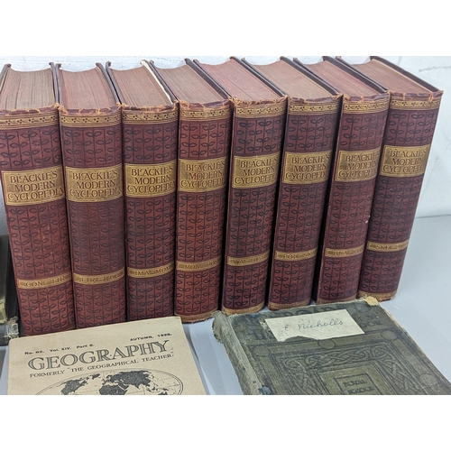 64 - Books- A collection of early 20th century Educational books to include Autumn 1928 Geography Magazin... 