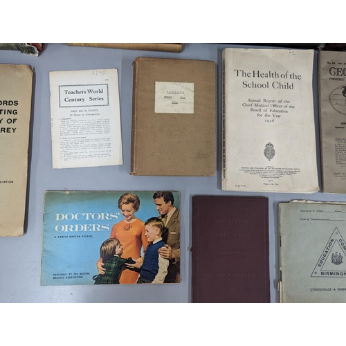 64 - Books- A collection of early 20th century Educational books to include Autumn 1928 Geography Magazin... 