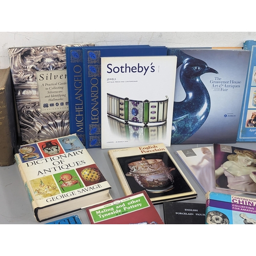 65 - Books- A collection of antique reference books, approx 22, to include Sotheby's 30th March 2004 Jewe... 