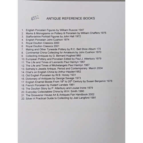 65 - Books- A collection of antique reference books, approx 22, to include Sotheby's 30th March 2004 Jewe... 