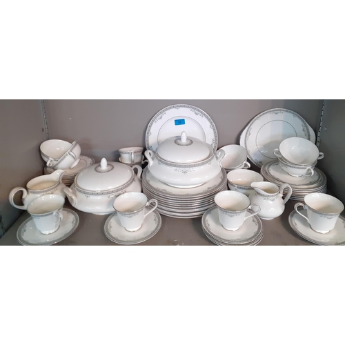 67 - A Royal Doulton York bone china part dinner and tea service to include six soup bowls, six tea cups ... 