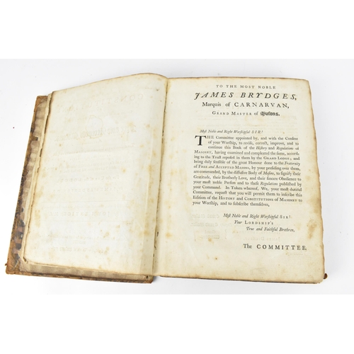 175 - James Anderson; John Entick; 'The Consitutions of the Ancient and Honourable Fraternity of Free and ... 