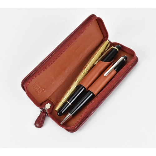 199 - A Montblanc Meisterstuck Pix fountain pen and ballpoint pen, the fountain pen with 14ct gold nib, to... 