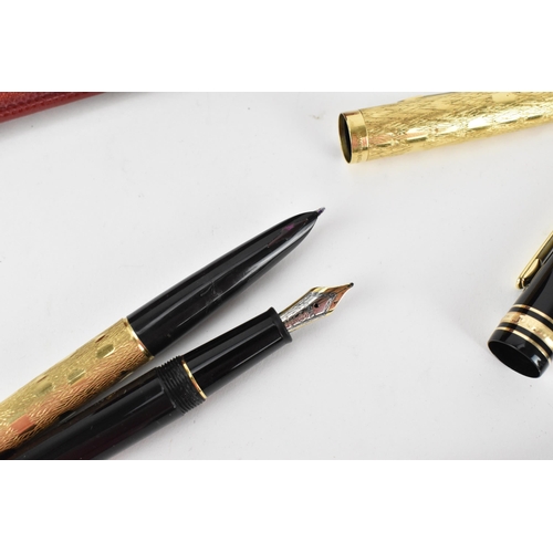 199 - A Montblanc Meisterstuck Pix fountain pen and ballpoint pen, the fountain pen with 14ct gold nib, to... 