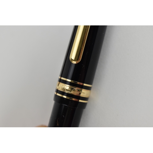 199 - A Montblanc Meisterstuck Pix fountain pen and ballpoint pen, the fountain pen with 14ct gold nib, to... 