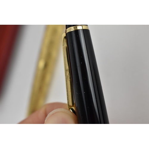 199 - A Montblanc Meisterstuck Pix fountain pen and ballpoint pen, the fountain pen with 14ct gold nib, to... 