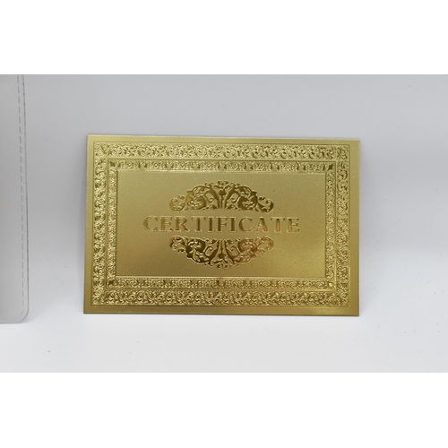 140 - A group of Gold banknotes in plastic wallets to include, 24k stamped one Dollar, and 100 Dollar, alo... 