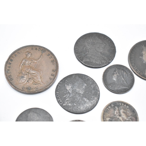 154 - United Kingdom - Georgian and later silver and other coinage to include 1817 shilling, Victorian hal... 