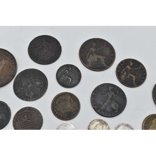 154 - United Kingdom - Georgian and later silver and other coinage to include 1817 shilling, Victorian hal... 