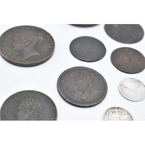 154 - United Kingdom - Georgian and later silver and other coinage to include 1817 shilling, Victorian hal... 