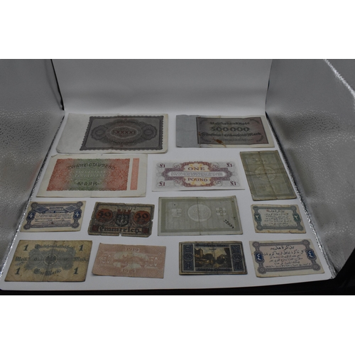 155 - A collection of 19th century and later banknotes to include a 1898 and 1910 Russian 100 Rubles depic... 