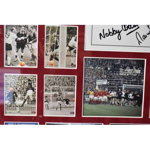 191 - A 1966 World Cup photograph of the England team, signed by eleven footballers part of the team, alon... 