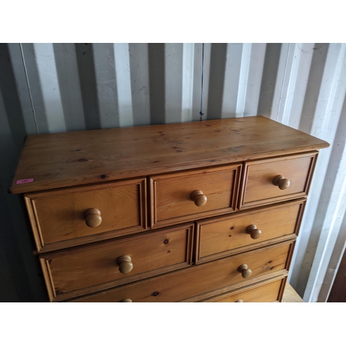 180 - A modern pine chest of five short and three long drawers, 118.5h x 107cm w
Location:CON