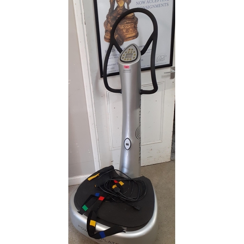 298 - A PowerPlate My5 vibrating plate, serial No:PP04061364 with pad, straps and cables, as new. Location... 