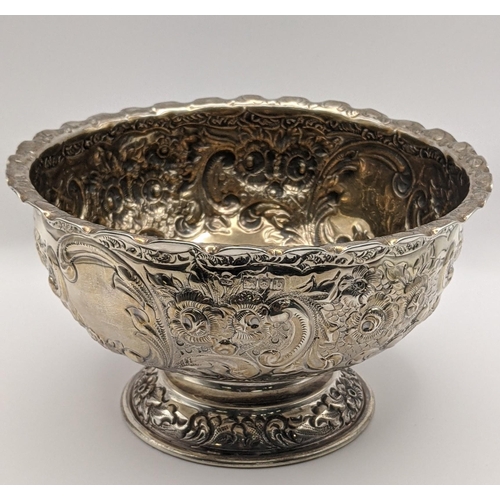 3 - A silver embossed footed bowl hallmarked London 1897, total weight 245.6g
Location:LAM