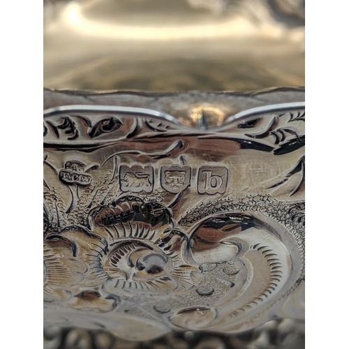 3 - A silver embossed footed bowl hallmarked London 1897, total weight 245.6g
Location:LAM