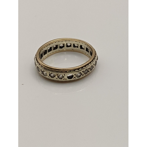 44 - A gold coloured metal eternity ring tested as 9ct, 4g A/F Location:CAB3