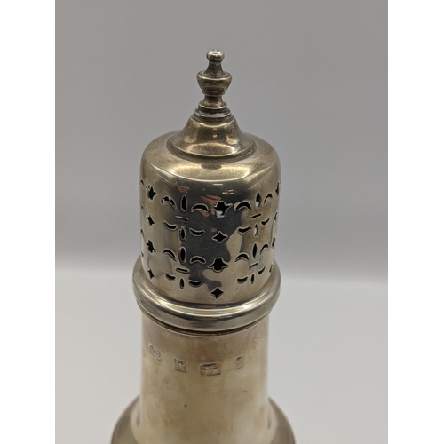 91 - A late 20th century silver sugar caster hallmarked Birmingham 1989, total weight 86.8g Location:2.1