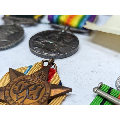 351 - A group of WWII medals to include 1939-1945 British War medals, the Defence Medal, Campaign stars to... 