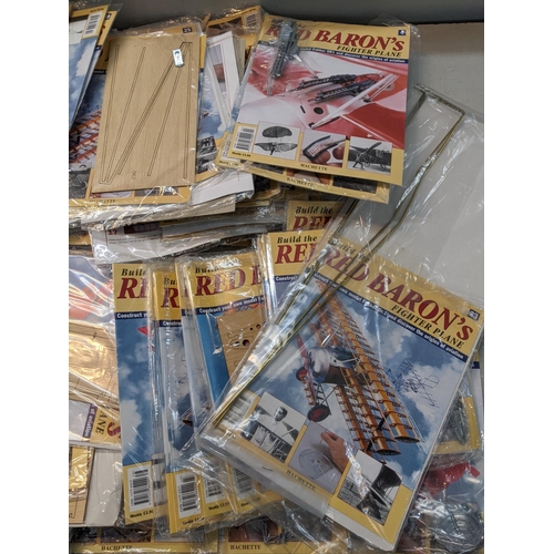 163 - A collection of Build the Red Barons Fighter plane magazines to include complete series with magazin... 