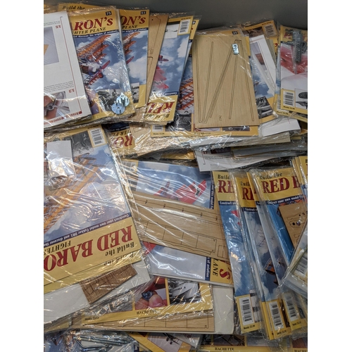 163 - A collection of Build the Red Barons Fighter plane magazines to include complete series with magazin... 