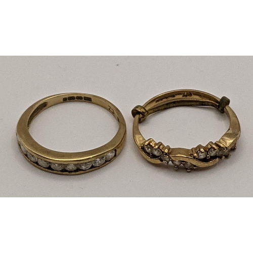 199 - Two 9ct gold paste rings 3.8g Location:CAB1