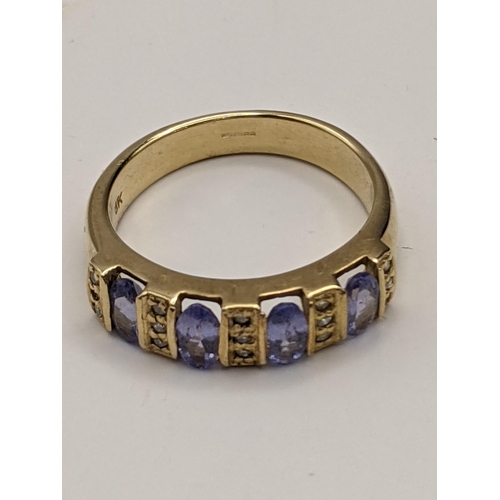 232 - A 9ct half eternity tanzanite ring, total weight 3.3g
Location:RING