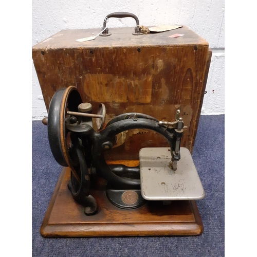 Circa 1870, a Willcox & Gibbs sewing machine, serial No: A337719