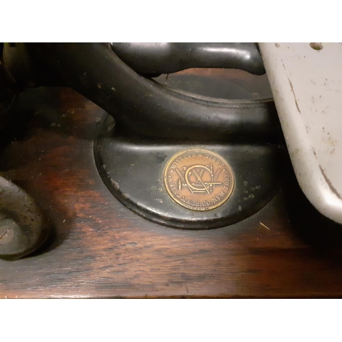 Circa 1870, a Willcox & Gibbs sewing machine, serial No: A337719