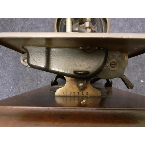 Circa 1870, a Willcox & Gibbs sewing machine, serial No: A337719