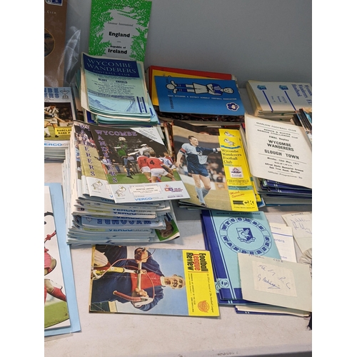 28 - A selection of football programmes and magazines, mainly Wycombe Wanderers programmes together with ... 