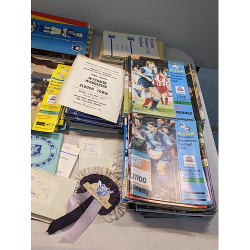 28 - A selection of football programmes and magazines, mainly Wycombe Wanderers programmes together with ... 