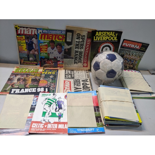 42 - Football related items to include a signed football, magazines, programmes and newspapers
Location:1... 