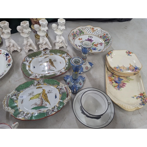 46 - Mixed ceramics and glassware to include a 18th century Crown Derby bowl A/F, Royal Doulton Malvern c... 