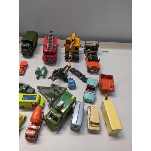 58 - Mixed vintage toy cars to include a Morestone Noddy & his car, Aston Martin DBR5 Lesney, Dinky super... 