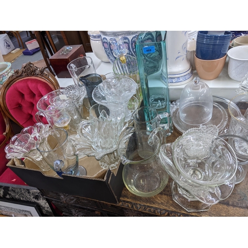 469 - A large quantity of mixed glass to include vases. Location:A2M