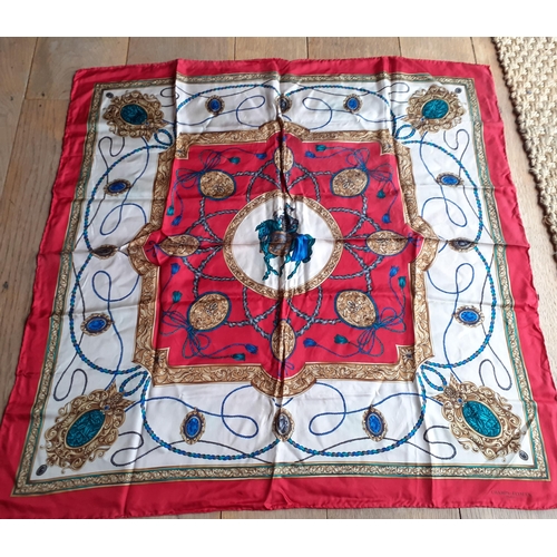 Vintage 1961 HERMÈS Françoise Heron LE TIMBALIER sale Silk Scarf